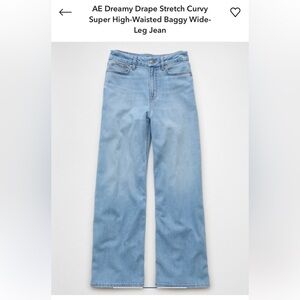 AE Dreamy Drape Curvy Wide Leg Jeans
